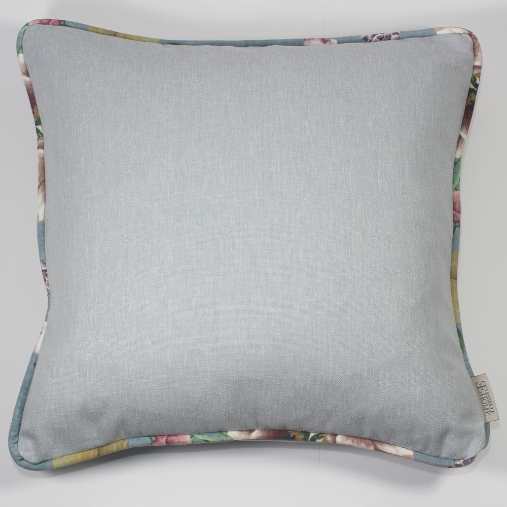 Eden Plain Chinoiserie Modern Cushion in Soft Blue